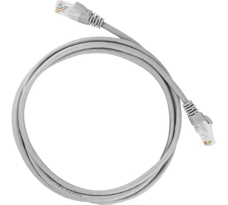 Патч-корд TDM ELECTRIC народный U/UTP Cat 5e 4PR 24AWG PVC, литой, 1 м, серый SQ0115-0002