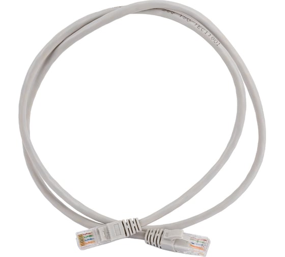 Патч-корд TDM ELECTRIC народный U/UTP Cat 5e 4PR 24AWG PVC, литой, 1 м, серый SQ0115-0002