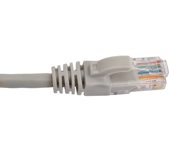 Патч-корд TDM ELECTRIC народный U/UTP Cat 5e 4PR 24AWG PVC, литой, 1 м, серый SQ0115-0002