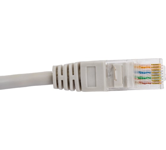 Патч-корд TDM ELECTRIC народный U/UTP Cat 5e 4PR 24AWG PVC, литой, 1 м, серый SQ0115-0002