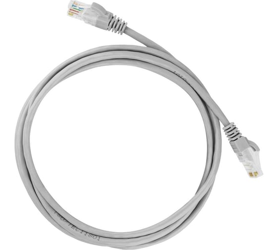 Патч-корд TDM ELECTRIC народный U/UTP Cat 5e 4PR 24AWG PVC, литой, 1 м, серый SQ0115-0002