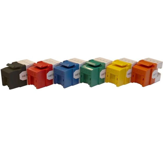 Вставка Keystone LANMASTER RJ-45, категория 6, зеленая, со шторкой, 180 градусов, LAN-OK45U6/180P-GN