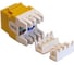 Вставка Keystone LANMASTER RJ-45, категория 6, синяя, со шторкой, 180 градусов, LAN-OK45U6/180P-BL 1
