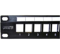 Наборная патч-панель LANMASTER 19", экранированная, 24 порта, 0.65U, компактная, LAN-PPLC24OK-STP