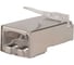 Разъем легкой оконцовки Hyperline RJ-45 8P8C под витую пару, категория 5e (50 µ"/ 50 микродюймов), экранированный, универсальный (для одножильного и многожильного кабеля) 100 шт. 403342 2