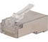 Разъем легкой оконцовки Hyperline RJ-45 8P8C под витую пару, категория 5e (50 µ"/ 50 микродюймов), экранированный, универсальный (для одножильного и многожильного кабеля) 100 шт. 403342 1