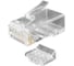 Разъем Hyperline RJ-45 8P8C под витую пару, категория 6 (50 µ"/ 50 микродюймов), универсальный (для одножильного и многожильного кабеля), со вставкой, 100 шт. 49364 1
