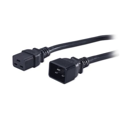 Кабель питания Hyperline IEC 320 C19 - IEC 320 C20 3x1.5, прямая вилка, 16A, 5м, цвет черный ПВС-АП-3x1,5-250-C19C20-16-5,0 ГОСТ 30851.1-2002 МЭК 60320-1:1994 43796