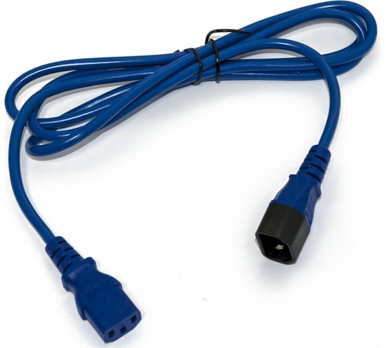 Кабель питания Hyperline монитор-компьютер IEC 320 C13 - IEC 320 C14 3x1.0, 10A, прямая вилка, 3м, цвет синий ПВС-АП-3x1,0-250-C13C14-10-3,0 ГОСТ 30851.1-2002 МЭК 60320-1:1994 281852