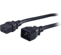 Кабель питания Hyperline IEC 320 C19 - IEC 320 C20 3x1.5, 16A, прямая вилка, 10м, цвет черный ПВС-АП-3x1,5-250-C19C20-16-10,0 ГОСТ 30851.1-2002 МЭК 60320-1:1994 43797 23655321