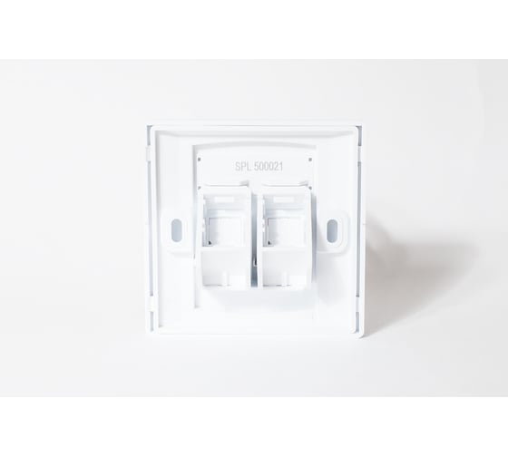 Рамка SPL 86x86 с лицевой панелью для 2 модулей Keystone, с суппортом, под 45гр, 8 шт. 500021