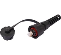 Индустриальный коннектор NIKOMAX RJ45/8P8C категория 6, 50мкд, экранированный, IP67, черный NMC-RJ88RA50SE3-IS-BK