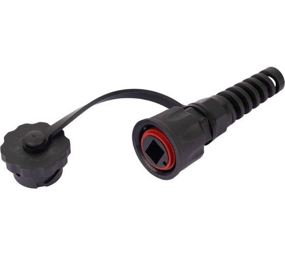 Индустриальный коннектор NIKOMAX RJ45/8P8C категория 6, 50мкд, неэкранированный, IP67, черный NMC-RJ88RA50UE3-IS-BK