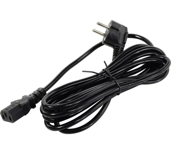 Кабель питания 5Bites iec-320-c13 / cee 7/7 shcuko / 220v / 3gx0.75mm / 10a / copper / 3m PC207-30C 1