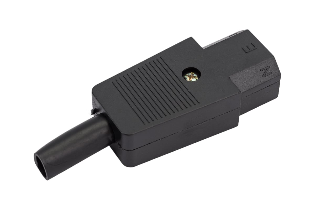 Сетевое гнездо Pro Legend 3 PIN пластик на кабель 250V 10A, PL2299 ...