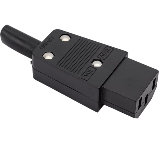 Сетевое гнездо Pro Legend 3 PIN пластик на кабель 250V 10A, PL2299