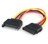 Удлинитель кабеля питания Cablexpert sata 15pin(m)/15pin(f), медн.проводник, 20см, пакет CC-SATAMF-20CM