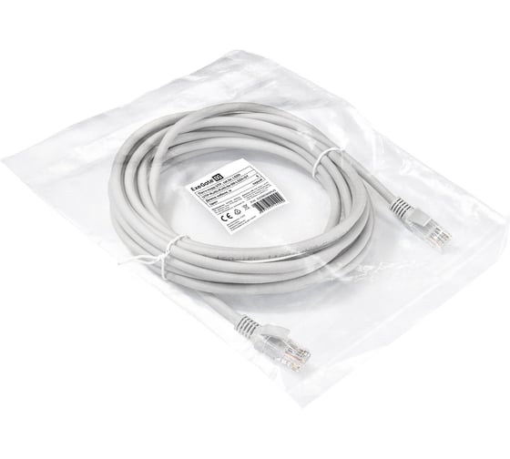 Патч-корд ExeGate LSZH UTP-RJ45-RJ45-5e-7M-LSZH-GY, UTP, cat,5e, 7м 290421