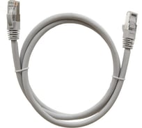 Патч-корд SUPRLAN FTP 5e 4x2 26AWG (7x0.16mm) Cu LSZH серый 1м 10-0716