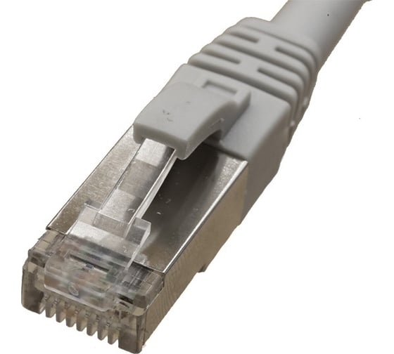 Патч-корд компьютерный экранированный FTP SUPRLAN 5e 4x2 26AWG (7x0.16mm) Cu LSZH серый 2м 10-0717