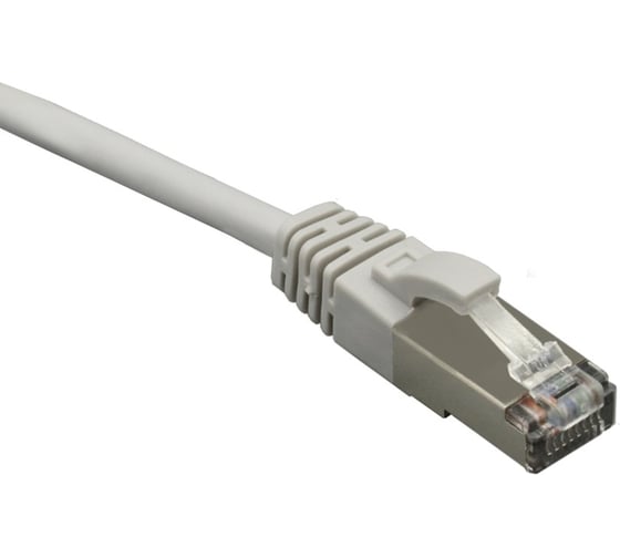Патч-корд компьютерный экранированный FTP SUPRLAN 6 4x2 24AWG (7x0.2mm) Cu LSZH серый 5м 10-0709