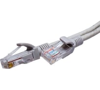 Патч-корд UTP SUPRLAN 6 4x2 24AWG (7x0.2mm) Cu LSZH серый 1м 10-0167