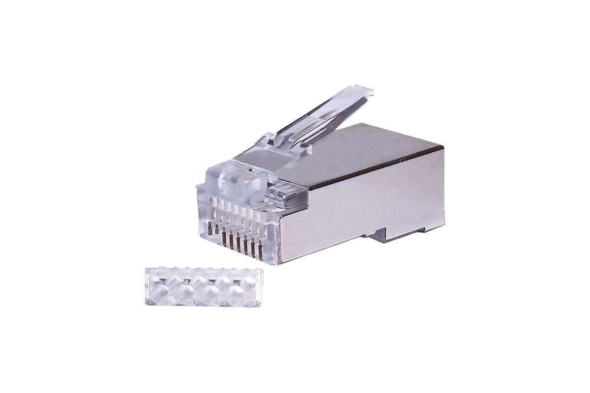 Suprlan rj 45 8p8c. Коннектор Hyperline Plug-8p8c-u-c5-sh-100. Коннекторы 8p8c FTP Cat.5e 3u (RJ-45). Разъем RJ-45 Hyperline Plug-8p8c-u-c5. RJ-45 коннектор (уп. 100шт).