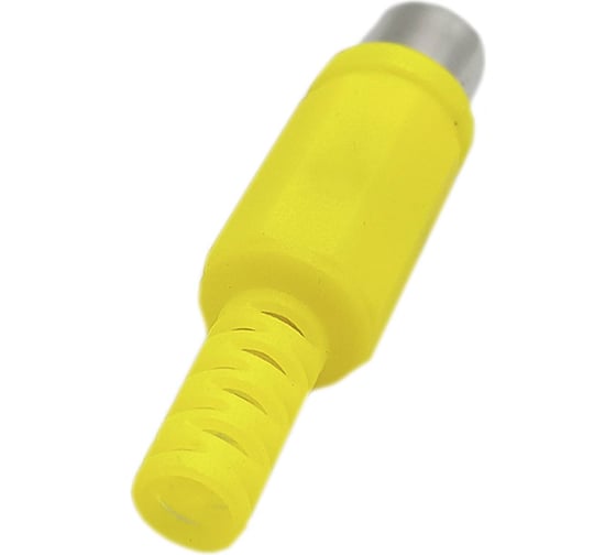 Разъем RCA гнездо Pro Legend пластик на кабель, желтый, PL2156
