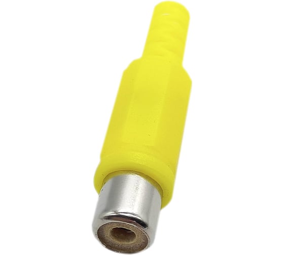 Разъем RCA гнездо Pro Legend пластик на кабель, желтый, PL2156