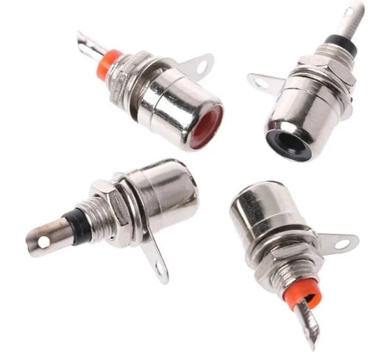 Разъем RCA гнездо Pro Legend металл на корпус, красный, PL2169