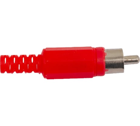 Разъем RCA штекер Pro Legend пластик на кабель, красный, PL2149
