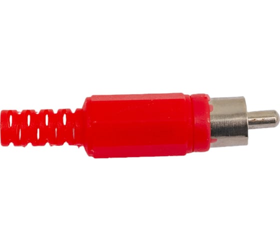 Разъем RCA штекер Pro Legend пластик на кабель, красный, PL2149