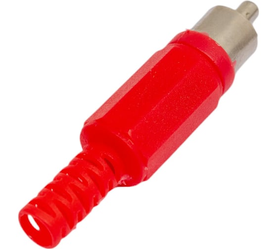 Разъем RCA штекер Pro Legend пластик на кабель, красный, PL2149