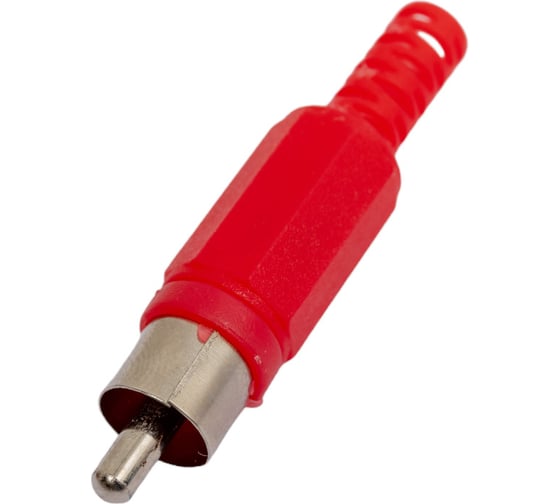 Разъем RCA штекер Pro Legend пластик на кабель, красный, PL2149