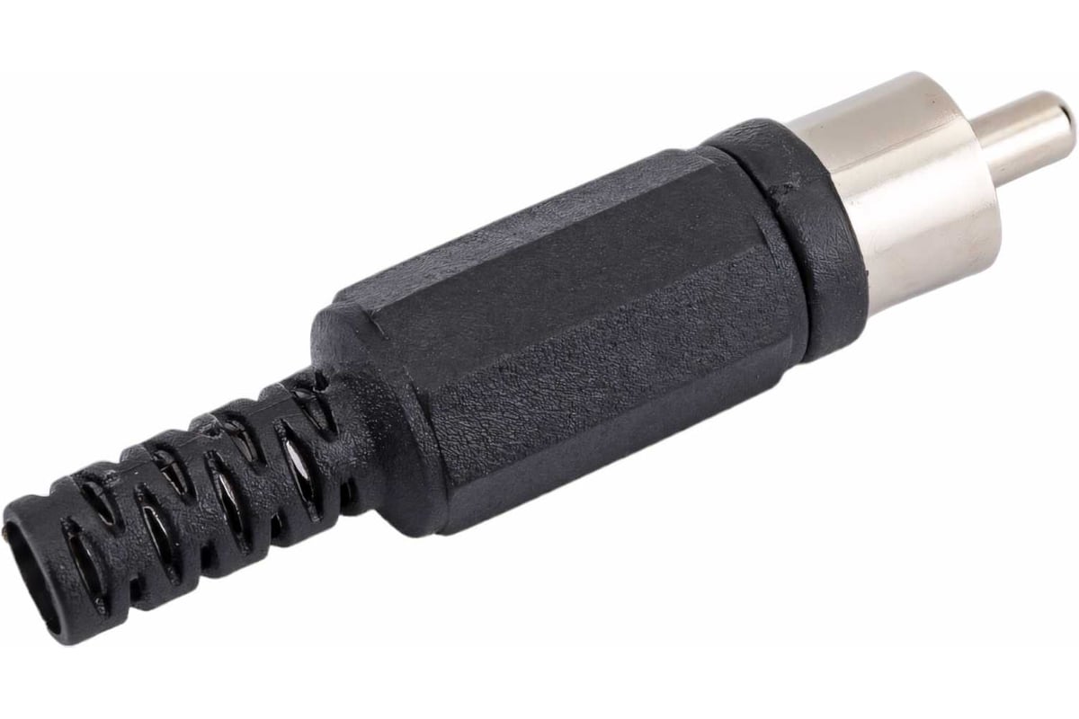 Разъем RCA штекер Pro Legend пластик на кабель, черный, PL2146 ...