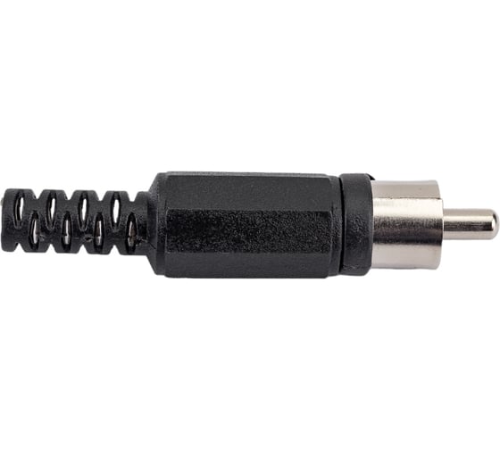 Разъем RCA штекер Pro Legend пластик на кабель, черный, PL2146