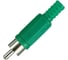 Разъем RCA штекер Pro Legend пластик на кабель, зеленый, PL2148 1