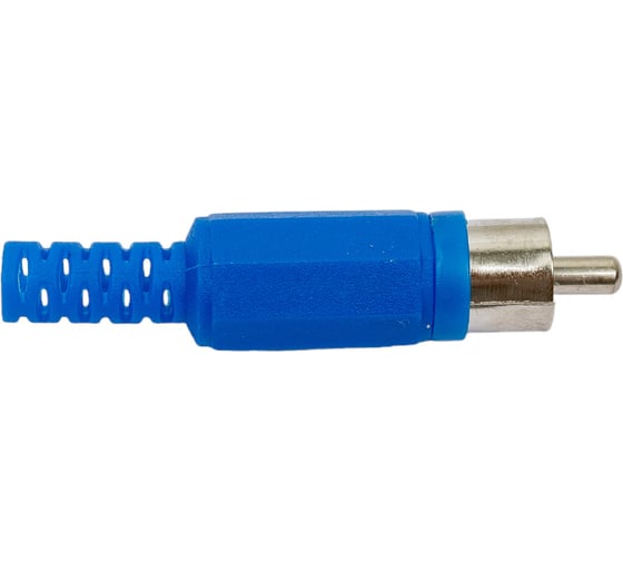Разъем RCA штекер Pro Legend пластик на кабель, синий, PL2147