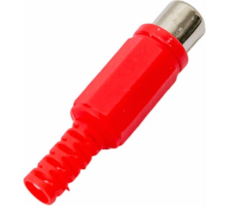 Разъем RCA гнездо Pro Legend пластик на кабель, красный, PL2154
