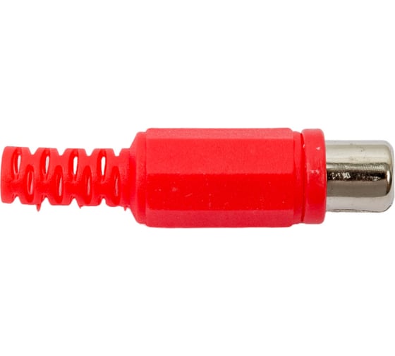 Разъем RCA гнездо Pro Legend пластик на кабель, красный, PL2154