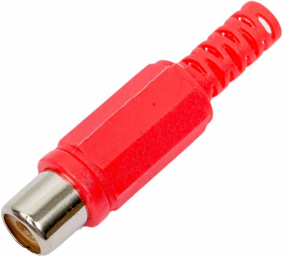 Разъем RCA гнездо Pro Legend пластик на кабель, красный, PL2154