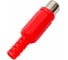 Разъем RCA гнездо Pro Legend пластик на кабель, красный, PL2154 1