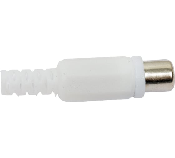Разъем RCA гнездо Pro Legend пластик на кабель, белый, PL2155