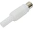 Разъем RCA гнездо Pro Legend пластик на кабель, белый, PL2155 2