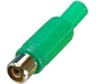 Разъем RCA гнездо Pro Legend пластик на кабель, зеленый, PL2153