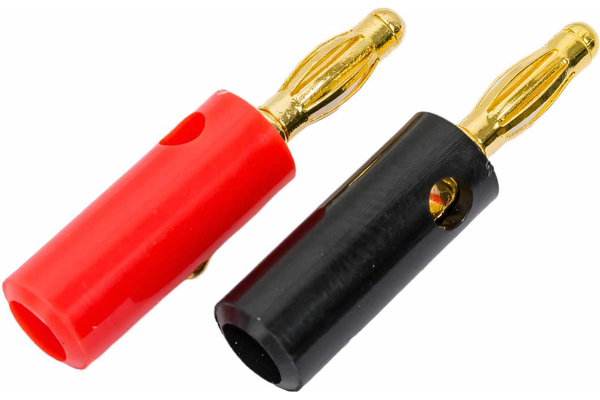 Разъем BANANA штекер Pro Legend пластик на кабель, винт, Gold, PL2234 ...