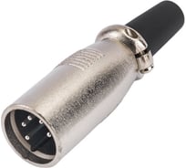 Разъем XLR 5P штекер Pro Legend металл на кабель с хомутом 70мм, PL2188