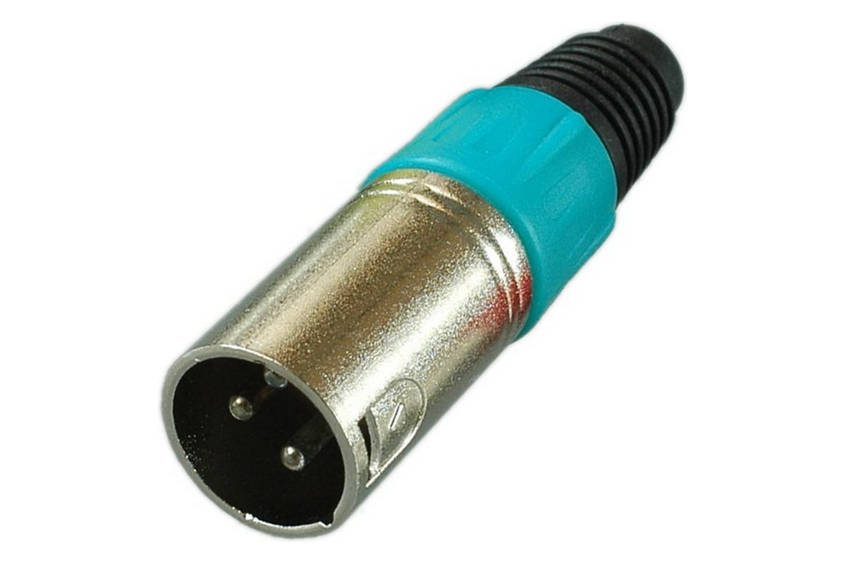 Разъем XLR 3P штекер Pro Legend металл цанга на кабель, зеленый, PL2174 ...