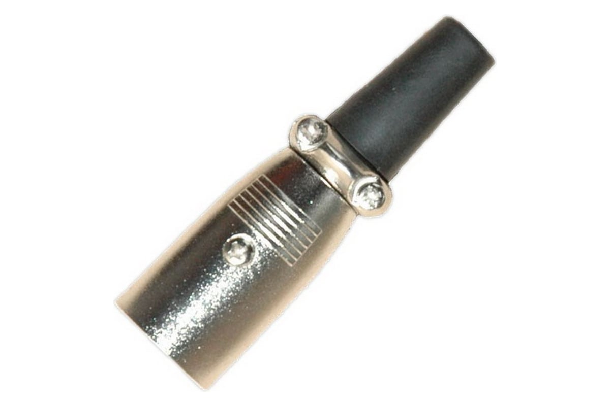 Разъем XLR 3P штекер Pro Legend металл на кабель с хомутом 60мм, PL2186 ...