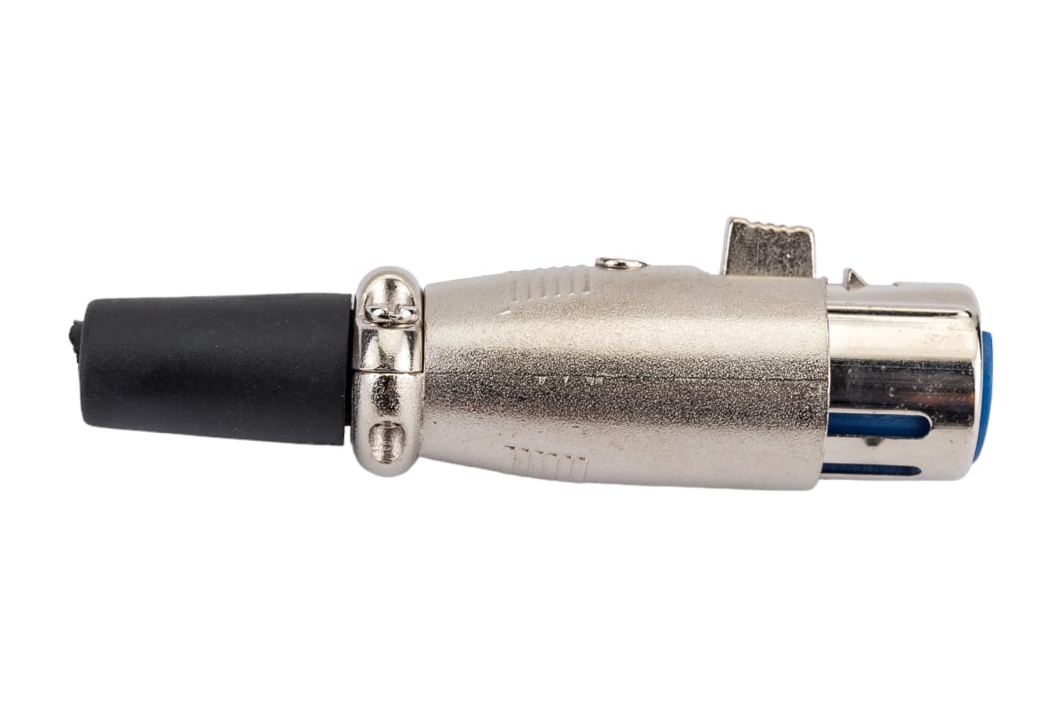 Разъем XLR 3P гнездо Pro Legend металл на кабель с хомутом 70мм, PL2187 ...